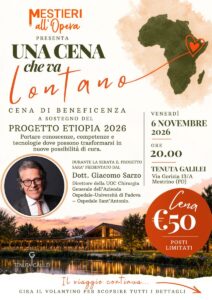 Cena di beneficenza"Una cena che va lontano" - Progetto Etiopia 2026