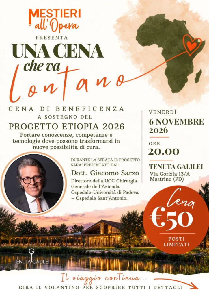 Cena di beneficenza"Una cena che va lontano" - Progetto Etiopia 2026